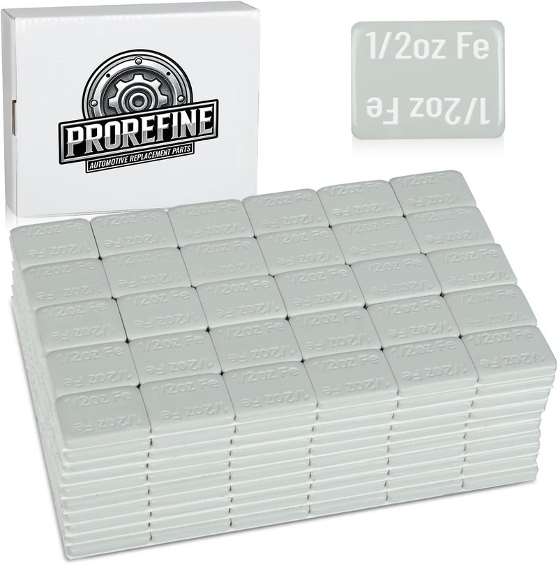 ProRefine Store Upgraded 1/2oz 300Pcs Adhesive Wheel Weights Stick On for Steel Rims Corrosion-Resistant Coated Painted Tire Balancing Weight 0.5 oz, 300 Pack - Image 1